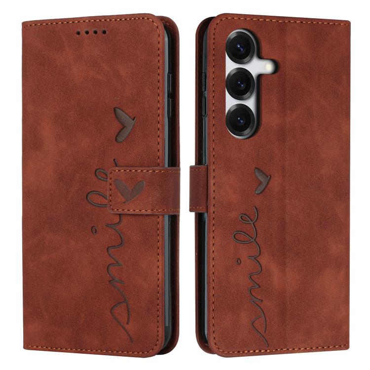 Skin Feel Heart Embossed Leather Phone Case with Long Lanyard, For Galaxy S26 FE 5G, For Samsung Galaxy S26+ 5G, For Samsung Galaxy S26 Ultra 5G, For Samsung Galaxy S26 5G