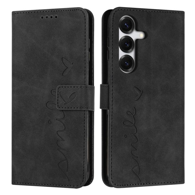 Skin Feel Heart Embossed Leather Phone Case with Long Lanyard, For Galaxy S26 FE 5G, For Samsung Galaxy S26+ 5G, For Samsung Galaxy S26 Ultra 5G, For Samsung Galaxy S26 5G
