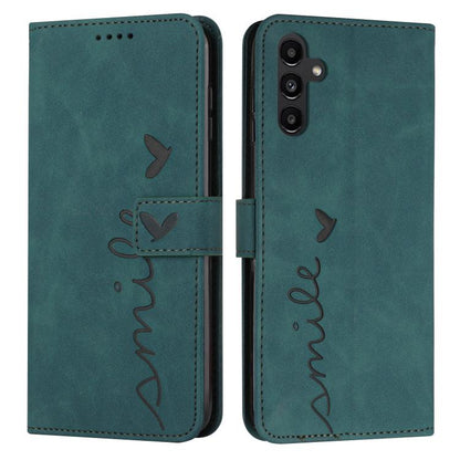Skin Feel Heart Embossed Leather Phone Case with Long Lanyard, For Galaxy S26 FE 5G, For Samsung Galaxy S26+ 5G, For Samsung Galaxy S26 Ultra 5G, For Samsung Galaxy S26 5G