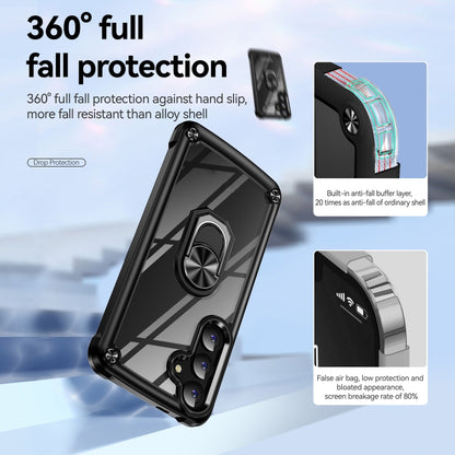 TPU + PC Lens Protection Phone Case with Ring Holder, For Samsung Galaxy S25+ 5G, For Samsung Galaxy S25 Ultra 5G, For Samsung Galaxy S24 FE 5G