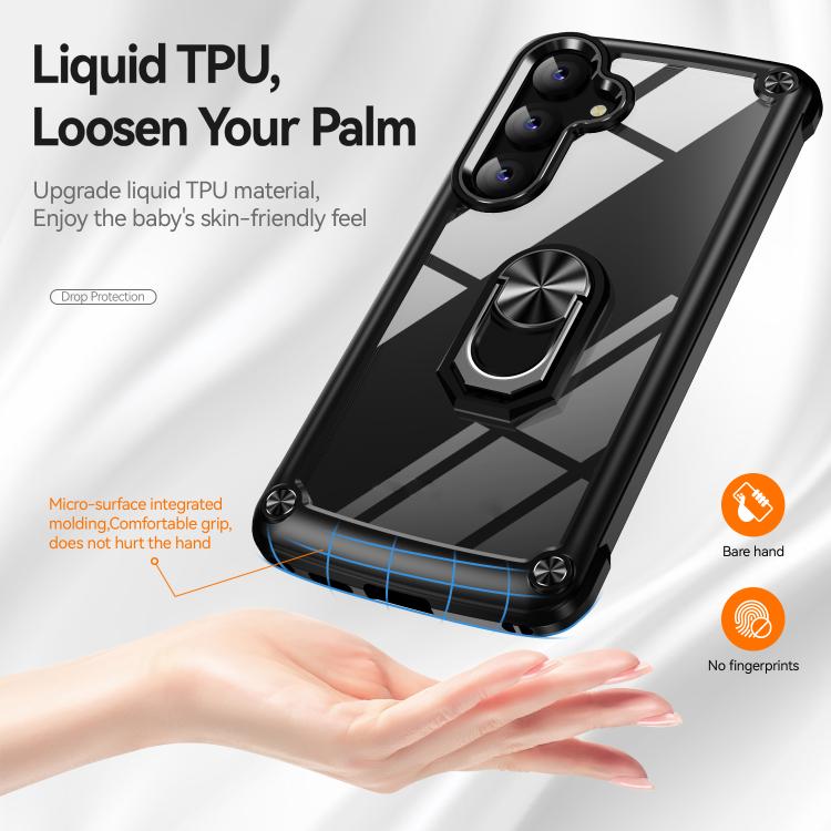 TPU + PC Lens Protection Phone Case with Ring Holder, For Samsung Galaxy S26+ 5G, For Samsung Galaxy S26 Ultra 5G, For Samsung Galaxy S26 5G, For Samsung Galaxy S25 FE 5G, For Samsung Galaxy S25 Edge 5G, For Samsung Galaxy S25 5G