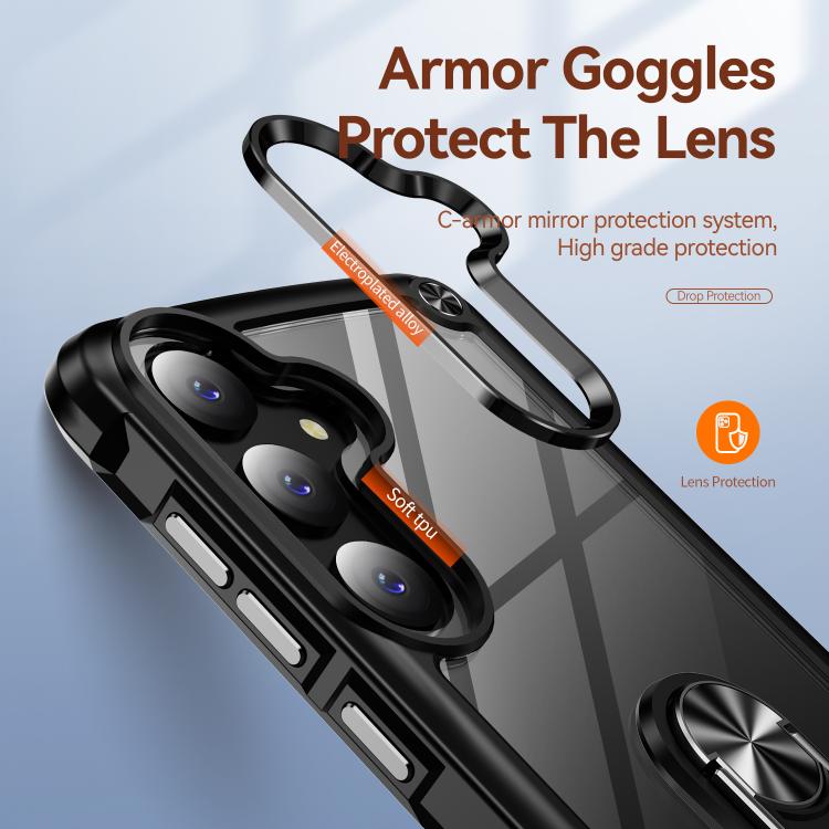 TPU + PC Lens Protection Phone Case with Ring Holder, For Samsung Galaxy S26+ 5G, For Samsung Galaxy S26 Ultra 5G, For Samsung Galaxy S26 5G, For Samsung Galaxy S25 FE 5G, For Samsung Galaxy S25 Edge 5G, For Samsung Galaxy S25 5G