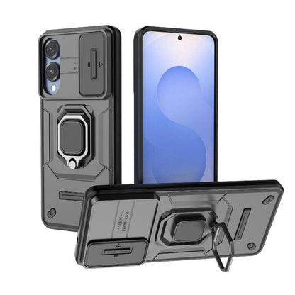 Sliding Camshield TPU + PC Shockproof Phone Case with Holder, For Samsung Galaxy S26+ 5G, For Samsung Galaxy S26 Ultra 5G, For Samsung Galaxy S25 Edge 5G, For Samsung Galaxy S25 5G
