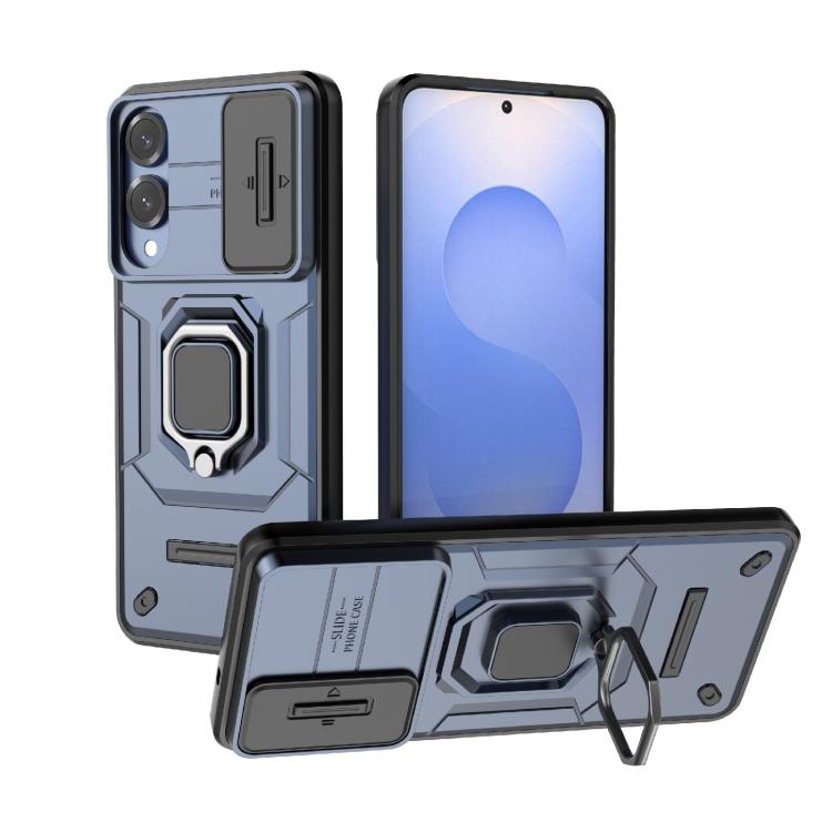 Sliding Camshield TPU + PC Shockproof Phone Case with Holder, For Samsung Galaxy S26+ 5G, For Samsung Galaxy S26 Ultra 5G, For Samsung Galaxy S25 Edge 5G, For Samsung Galaxy S25 5G