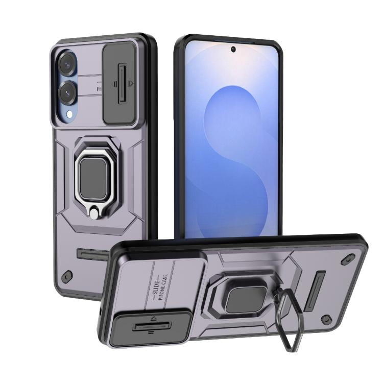 Sliding Camshield TPU + PC Shockproof Phone Case with Holder, For Samsung Galaxy S26+ 5G, For Samsung Galaxy S26 Ultra 5G, For Samsung Galaxy S25 Edge 5G, For Samsung Galaxy S25 5G