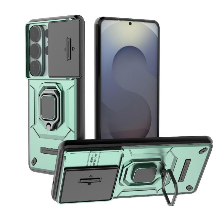 Sliding Camshield TPU + PC Shockproof Phone Case with Holder, For Samsung Galaxy S26+ 5G, For Samsung Galaxy S26 Ultra 5G, For Samsung Galaxy S25 Edge 5G, For Samsung Galaxy S25 5G
