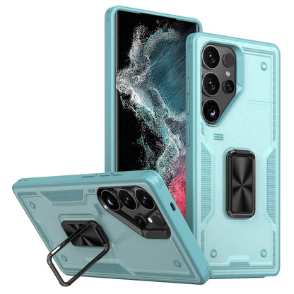 Ring Holder PC Hybrid TPU Phone Case, For Samsung Galaxy S23+ 5G, For Samsung Galaxy S23 5G, For Samsung Galaxy S22 Ultra 5G