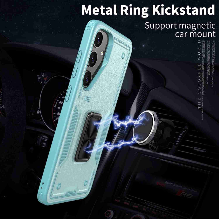 Ring Holder PC Hybrid TPU Phone Case, For Samsung Galaxy S24 FE 5G, For Samsung Galaxy S24 Ultra 5G, For Samsung Galaxy S24+ 5G
