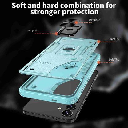 Ring Holder PC Hybrid TPU Phone Case, For Samsung Galaxy S24 FE 5G, For Samsung Galaxy S24 Ultra 5G, For Samsung Galaxy S24+ 5G
