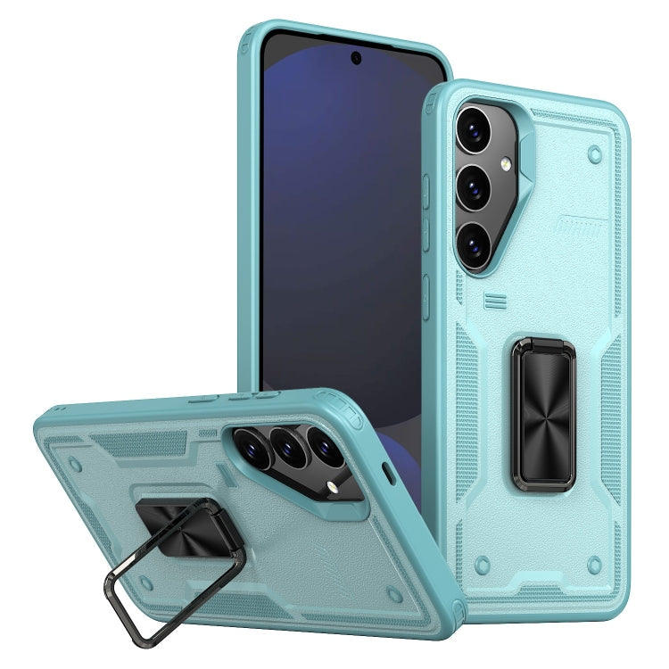 Ring Holder PC Hybrid TPU Phone Case, For Samsung Galaxy S24 FE 5G, For Samsung Galaxy S24 Ultra 5G, For Samsung Galaxy S24+ 5G