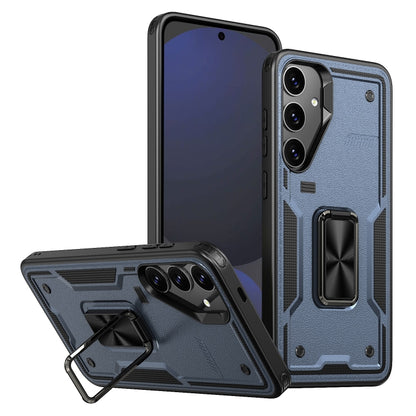 Ring Holder PC Hybrid TPU Phone Case, For Samsung Galaxy S24 FE 5G, For Samsung Galaxy S24 Ultra 5G, For Samsung Galaxy S24+ 5G