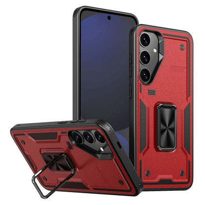Ring Holder PC Hybrid TPU Phone Case, For Samsung Galaxy S24 FE 5G, For Samsung Galaxy S24 Ultra 5G, For Samsung Galaxy S24+ 5G