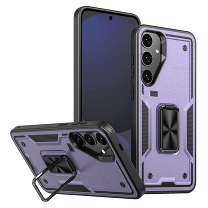 Ring Holder PC Hybrid TPU Phone Case, For Samsung Galaxy S24 FE 5G, For Samsung Galaxy S24 Ultra 5G, For Samsung Galaxy S24+ 5G
