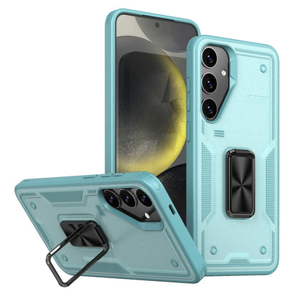 Ring Holder PC Hybrid TPU Phone Case, For Samsung Galaxy S24 FE 5G, For Samsung Galaxy S24 Ultra 5G, For Samsung Galaxy S24+ 5G