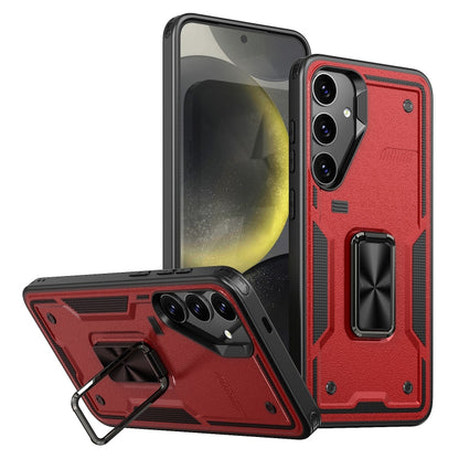 Ring Holder PC Hybrid TPU Phone Case, For Samsung Galaxy S24 FE 5G, For Samsung Galaxy S24 Ultra 5G, For Samsung Galaxy S24+ 5G
