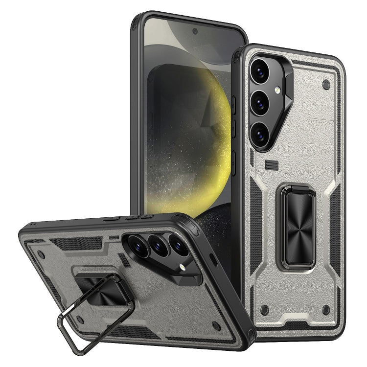 Ring Holder PC Hybrid TPU Phone Case, For Samsung Galaxy S24 FE 5G, For Samsung Galaxy S24 Ultra 5G, For Samsung Galaxy S24+ 5G