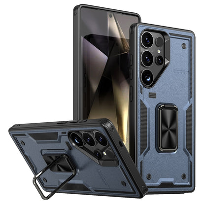 Ring Holder PC Hybrid TPU Phone Case, For Samsung Galaxy S24 FE 5G, For Samsung Galaxy S24 Ultra 5G, For Samsung Galaxy S24+ 5G