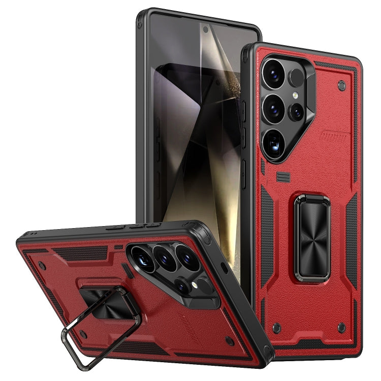 Ring Holder PC Hybrid TPU Phone Case, For Samsung Galaxy S24 FE 5G, For Samsung Galaxy S24 Ultra 5G, For Samsung Galaxy S24+ 5G
