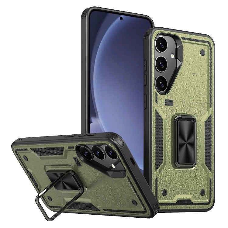 Ring Holder PC Hybrid TPU Phone Case, For Samsung Galaxy S25 5G, For Samsung Galaxy S25+ 5G, For Samsung Galaxy S25 Ultra 5G
