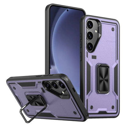 Ring Holder PC Hybrid TPU Phone Case, For Samsung Galaxy S25 5G, For Samsung Galaxy S25+ 5G, For Samsung Galaxy S25 Ultra 5G