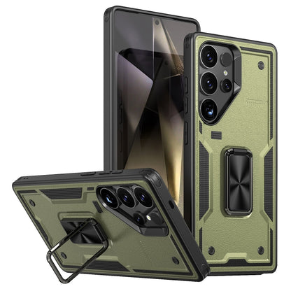 Ring Holder PC Hybrid TPU Phone Case, For Samsung Galaxy S25 5G, For Samsung Galaxy S25+ 5G, For Samsung Galaxy S25 Ultra 5G