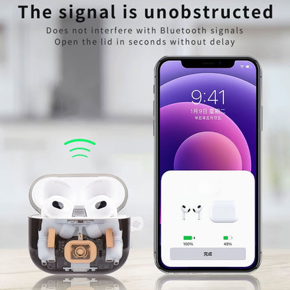 Mechanical Structure Earbuds Box Protective Case, For AirPods 4
