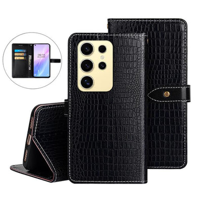 idewei Crocodile Texture Leather Phone Case, For Samsung Galaxy S25 5G, For Samsung Galaxy S25+ 5G, For Samsung Galaxy S25 Ultra 5G, For Samsung Galaxy S24 FE 5G