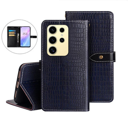 idewei Crocodile Texture Leather Phone Case, For Samsung Galaxy S25 5G, For Samsung Galaxy S25+ 5G, For Samsung Galaxy S25 Ultra 5G, For Samsung Galaxy S24 FE 5G