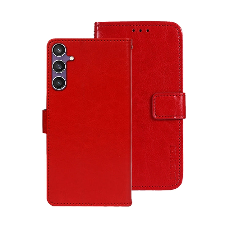 idewei Crazy Horse Texture Leather Phone Case, For Samsung Galaxy S25 Ultra 5G, For Samsung Galaxy S24 FE 5G