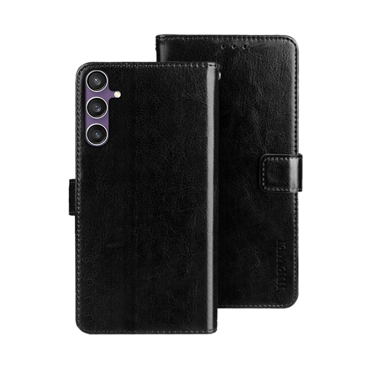 idewei Crazy Horse Texture Leather Phone Case, For Samsung Galaxy S25 Ultra 5G, For Samsung Galaxy S24 FE 5G