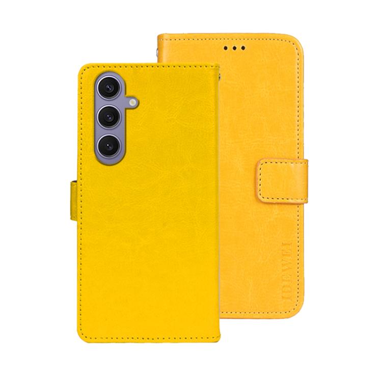 idewei Crazy Horse Texture Leather Phone Case, For Samsung Galaxy S25 Edge 5G, For Samsung Galaxy S25 5G, For Samsung Galaxy S25+ 5G