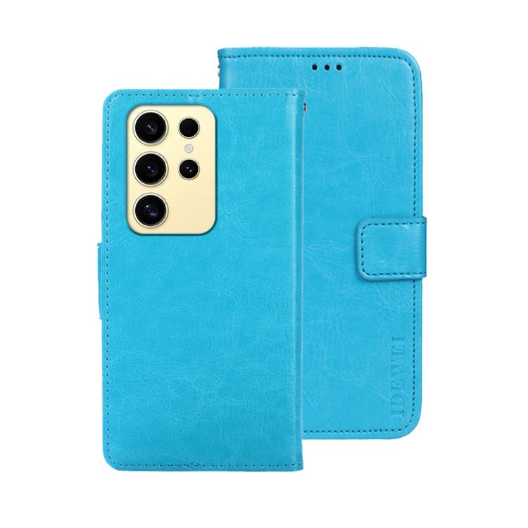 idewei Crazy Horse Texture Leather Phone Case, For Samsung Galaxy S25 Ultra 5G, For Samsung Galaxy S24 FE 5G
