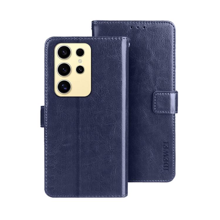 idewei Crazy Horse Texture Leather Phone Case, For Samsung Galaxy S25 Ultra 5G, For Samsung Galaxy S24 FE 5G