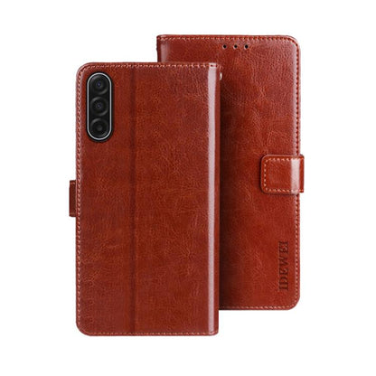 idewei Crazy Horse Texture Leather Phone Case, For Samsung Galaxy S25 FE 5G, For Samsung Galaxy A07 4G, For Samsung Galaxy A17 5G