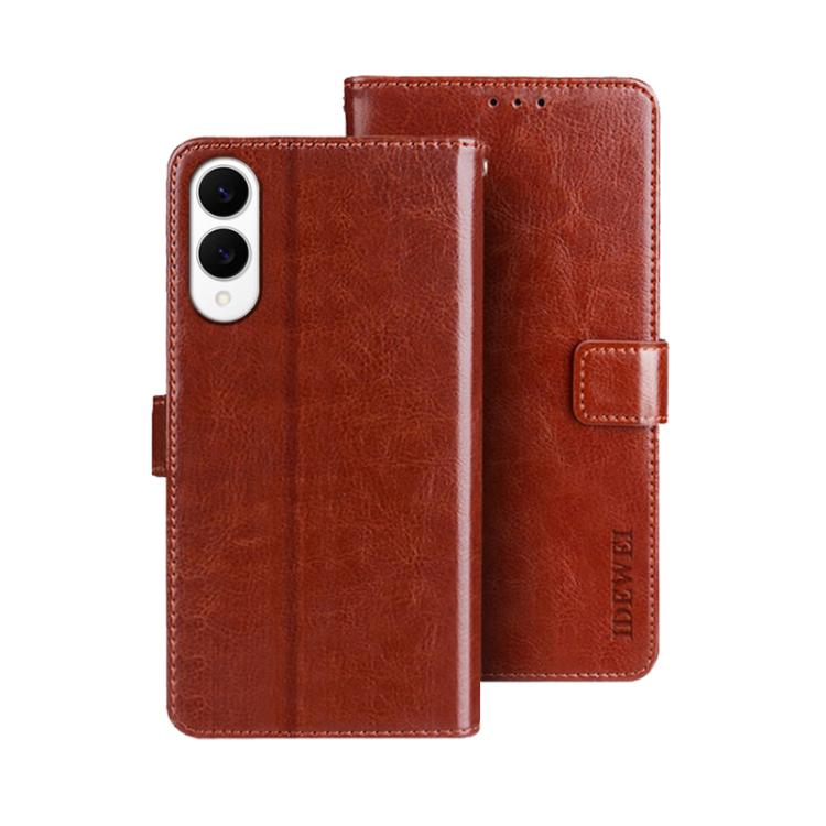 idewei Crazy Horse Texture Leather Phone Case, For Samsung Galaxy S25 Edge 5G, For Samsung Galaxy S25 5G, For Samsung Galaxy S25+ 5G