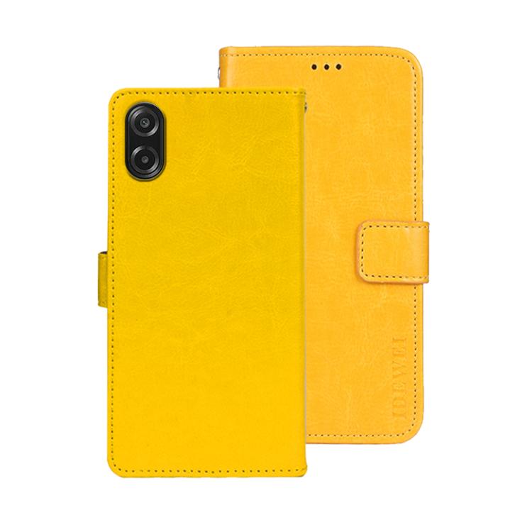 idewei Crazy Horse Texture Leather Phone Case, For Samsung Galaxy S25 FE 5G, For Samsung Galaxy A07 4G, For Samsung Galaxy A17 5G