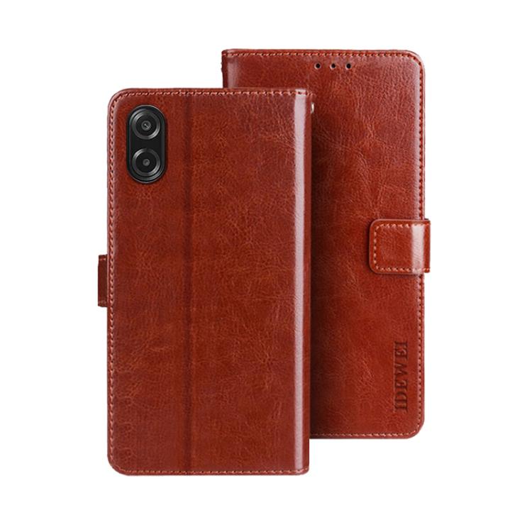 idewei Crazy Horse Texture Leather Phone Case, For Samsung Galaxy S25 FE 5G, For Samsung Galaxy A07 4G, For Samsung Galaxy A17 5G