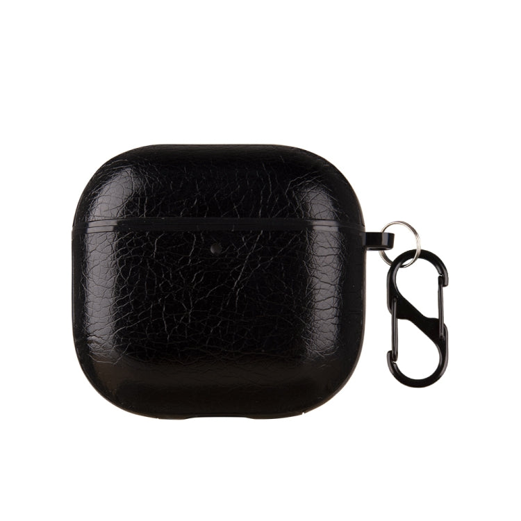 One-Piece Style Leather Earphone Protective Case with Hook, For AirPods Pro 3, For AirPods 4