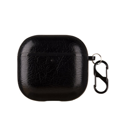 One-Piece Style Leather Earphone Protective Case with Hook, For AirPods Pro 3, For AirPods 4