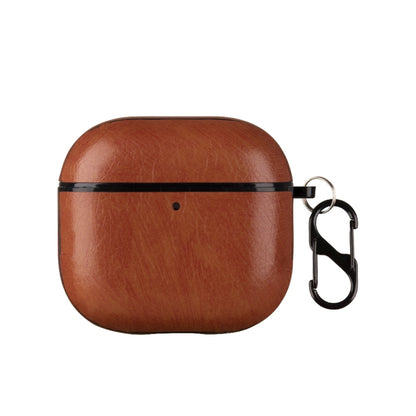 One-Piece Style Leather Earphone Protective Case with Hook, For AirPods Pro 3, For AirPods 4