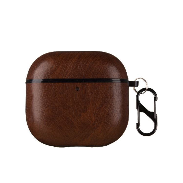 One-Piece Style Leather Earphone Protective Case with Hook, For AirPods Pro 3, For AirPods 4