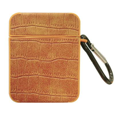 Crocodile Pattern Square Leather Earphone Case, For AirPods Pro, For AirPods 1 / 2