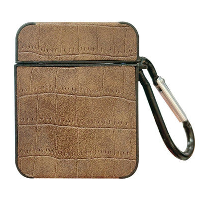 Crocodile Pattern Square Leather Earphone Case, For AirPods Pro, For AirPods 1 / 2