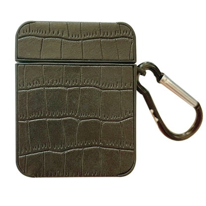 Crocodile Pattern Square Leather Earphone Case, For AirPods Pro, For AirPods 1 / 2