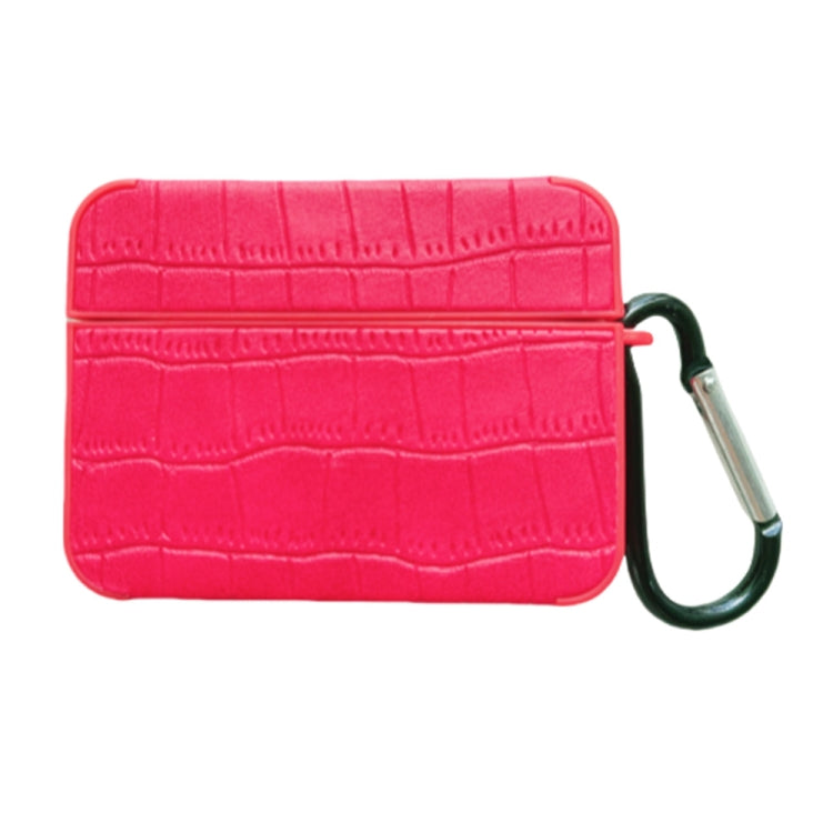 Crocodile Pattern Square Leather Earphone Case, For AirPods Pro, For AirPods 1 / 2