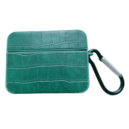 Crocodile Pattern Square Leather Earphone Case, For AirPods Pro, For AirPods 1 / 2