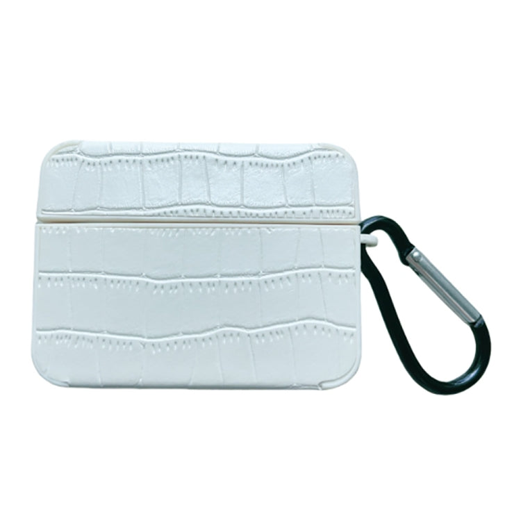 Crocodile Pattern Square Leather Earphone Case, For AirPods 4, For AirPods Pro 2, For AirPods 3