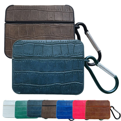 Crocodile Pattern Square Leather Earphone Case, For AirPods 4, For AirPods Pro 2, For AirPods 3