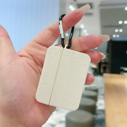 Crocodile Pattern Square Leather Earphone Case, For AirPods 4, For AirPods Pro 2, For AirPods 3