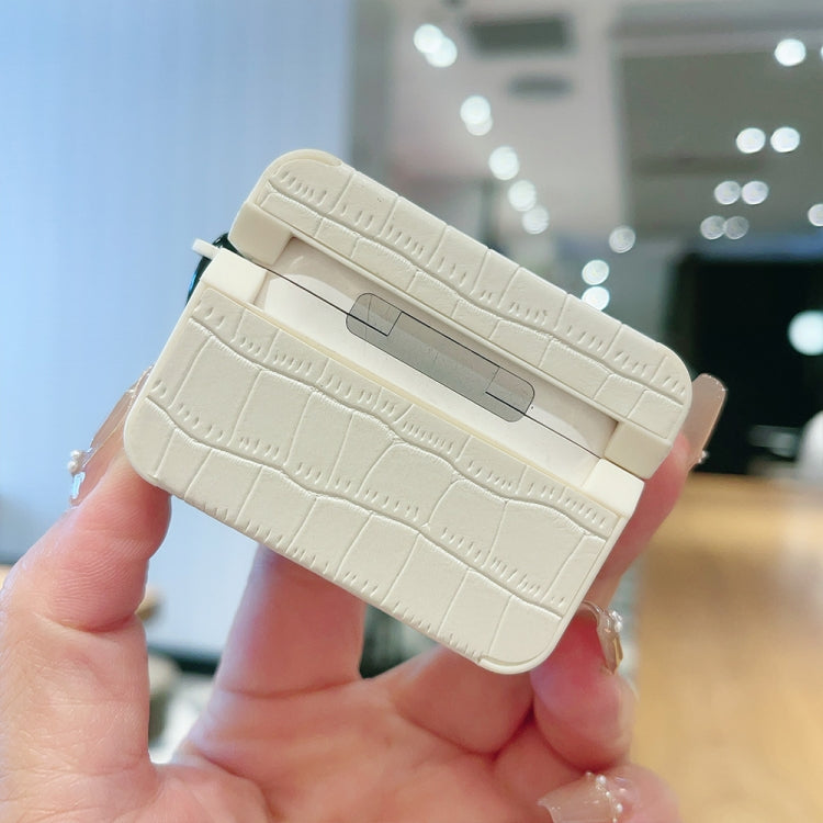 Crocodile Pattern Square Leather Earphone Case, For AirPods Pro, For AirPods 1 / 2